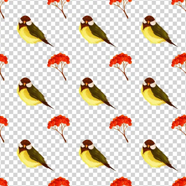 This Free Icons Png Design Of Bird And Pome Seamless