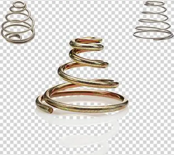 Three Compression Springs With Shadow - Body Jewelry