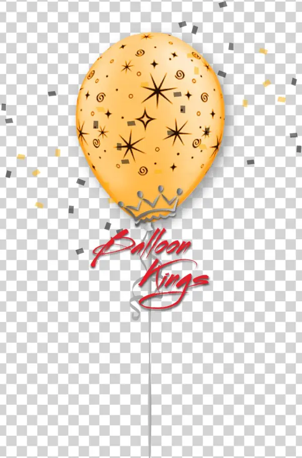 11in Sparkles Gold - 11" Sparkles & Swirls Silver & Onyx Black (50