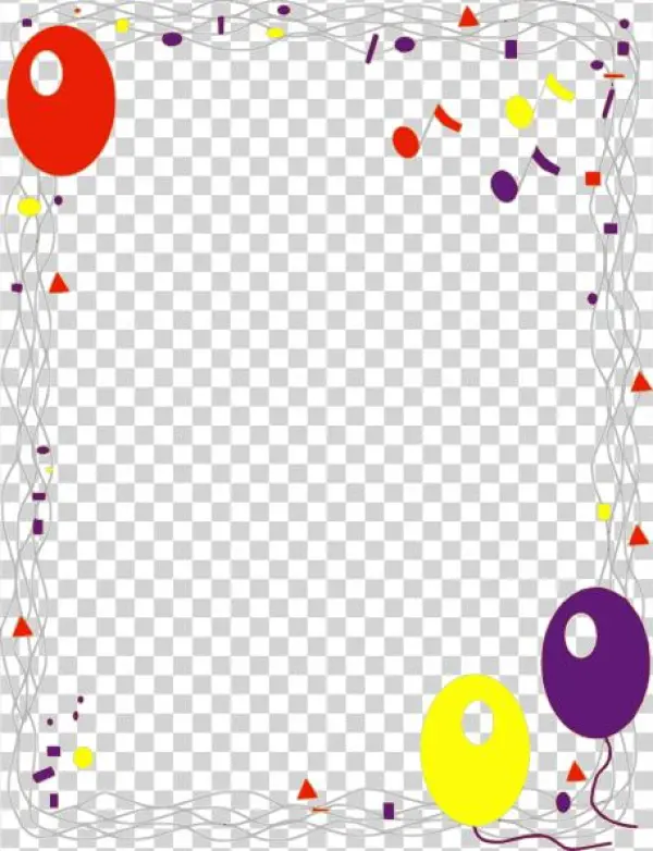 Balloon Border Png Clip Art