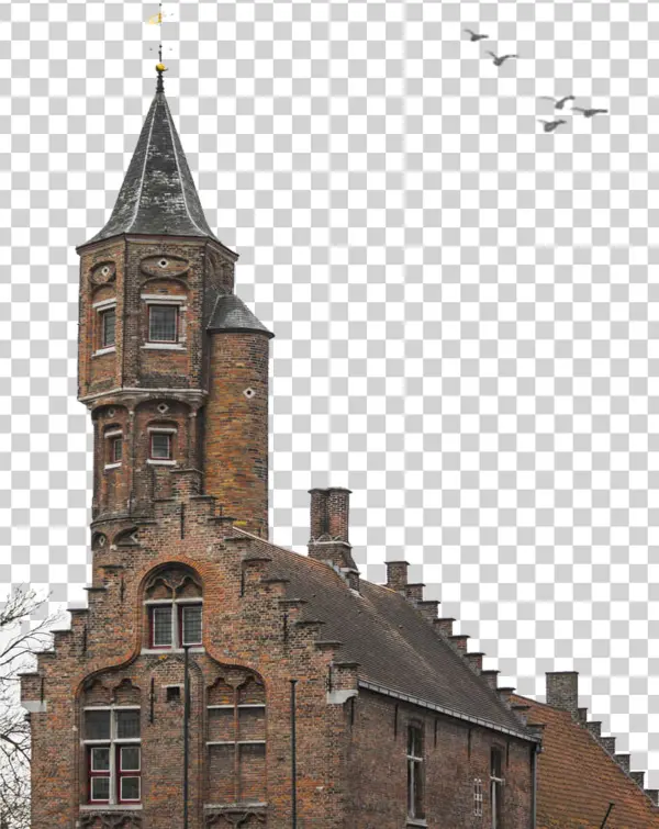 Bruges Steeple Quiet Transprent