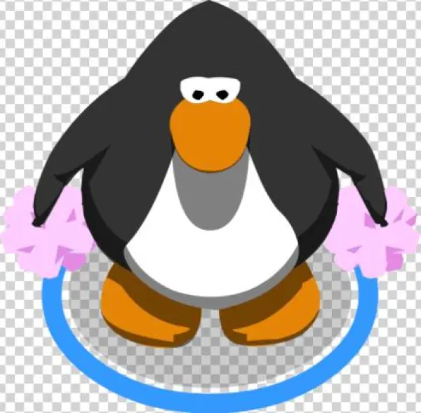 Cheerleading Megaphone Orange Download Pom - Lifting Weights Club Penguin