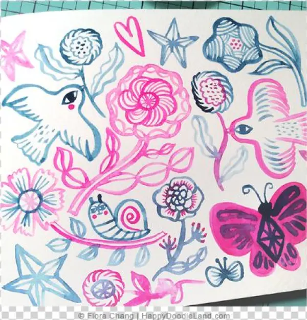 Flowers Birds © Flora Chang