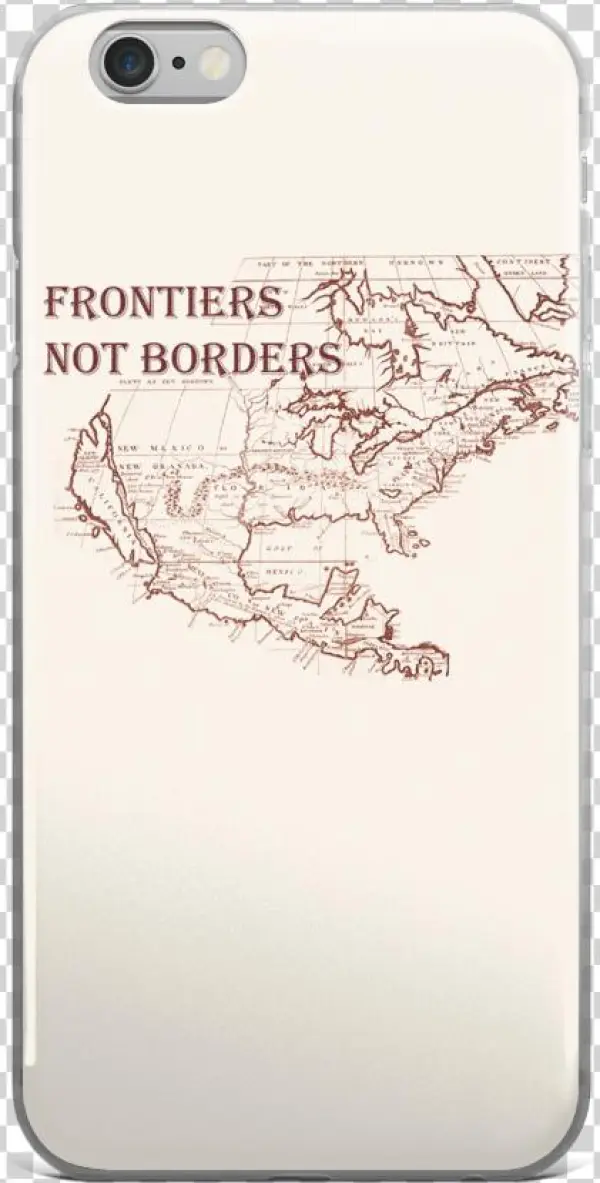 Frontiers Not Borders Map Case This Land - Karte Von Nordamerika (1722)