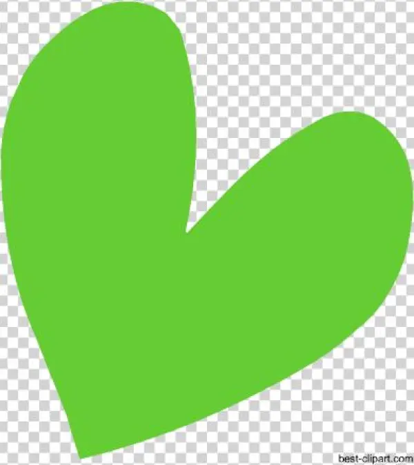 Heart In Green Color, Free Clip Art Image - Clip Art