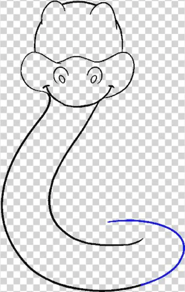 How To Draw Cartoon Snake - Snake