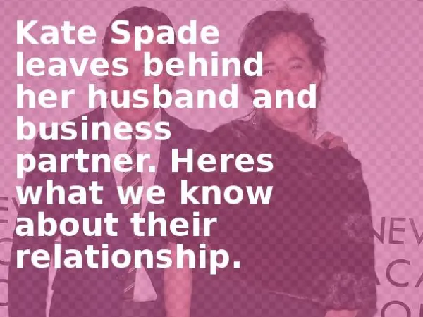Kate Spade Leaves Behind Her Husband And Business Partner - Sportbekleidung Alle Punkte Von Der To-do-liste Aud