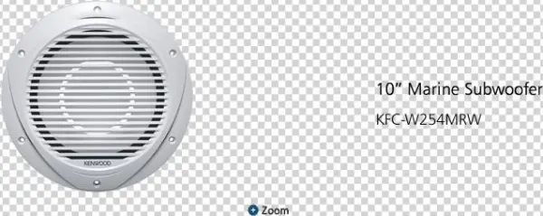 Kfc-w254mrw - Kenwood P-wd250mrw 25cm Marine Subwoofer And Amplifier