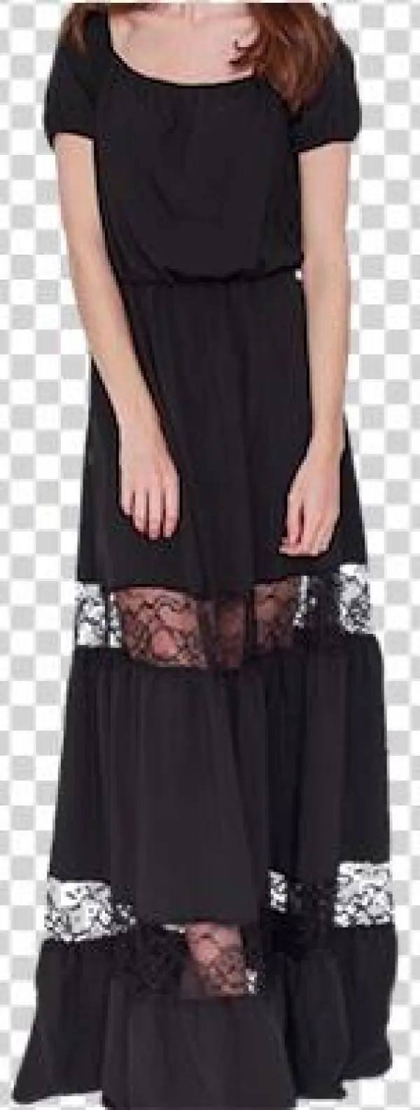 Maxi Dress With Lace Detail - Dress