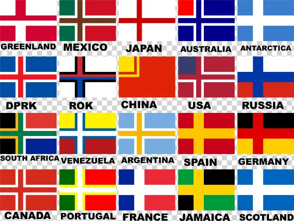 Redesignsi Nordic Cross-ized A Bunch Of National Flags - Nordic Cross