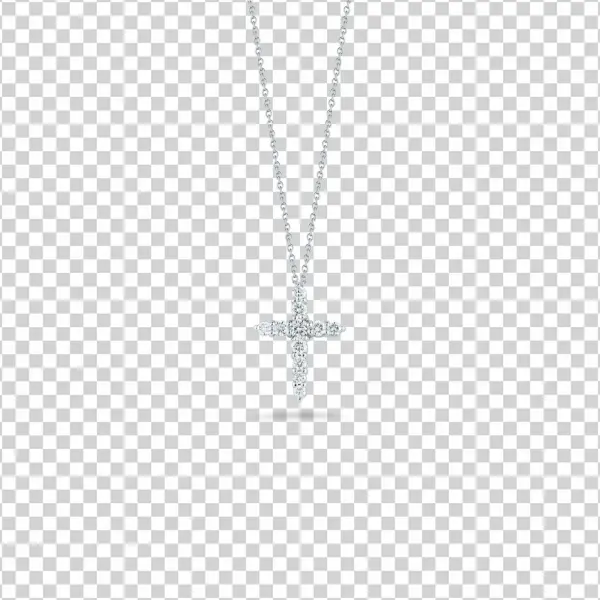 Roberto Coin 18kt Gold Cross Pendant With Diamonds - Locket