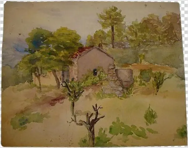 Stream Drawing Watercolor - Watercolor Painting