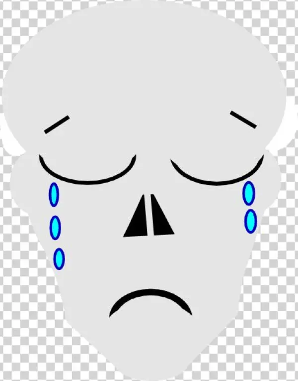 This Free Clipart Png Design Of Gray Sad Clipart Has