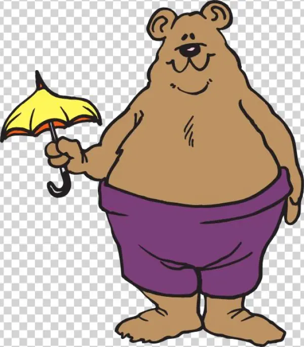 Bear Holding Small Umbrella Svg Clip Arts 522 X 594