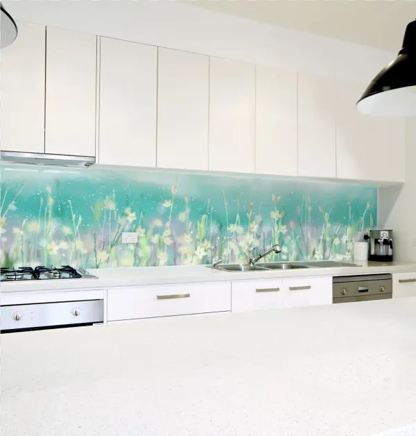 Fairy Dust Glass Backsplash - Glass