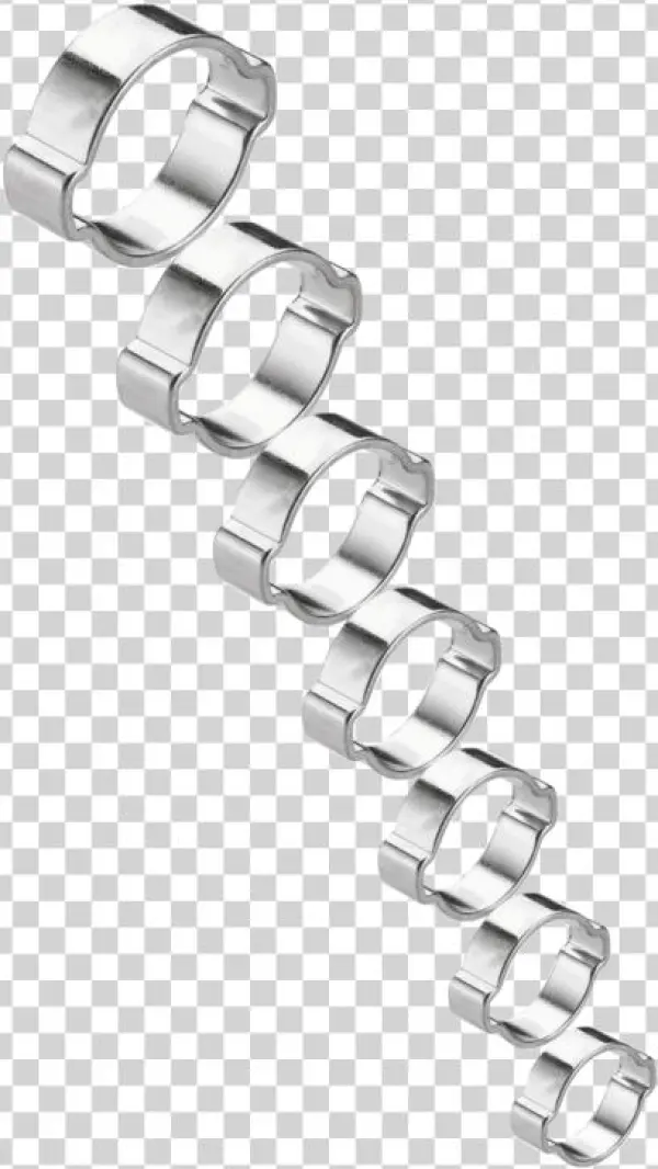 Treated Steel Double Ear Clamp - Necklace