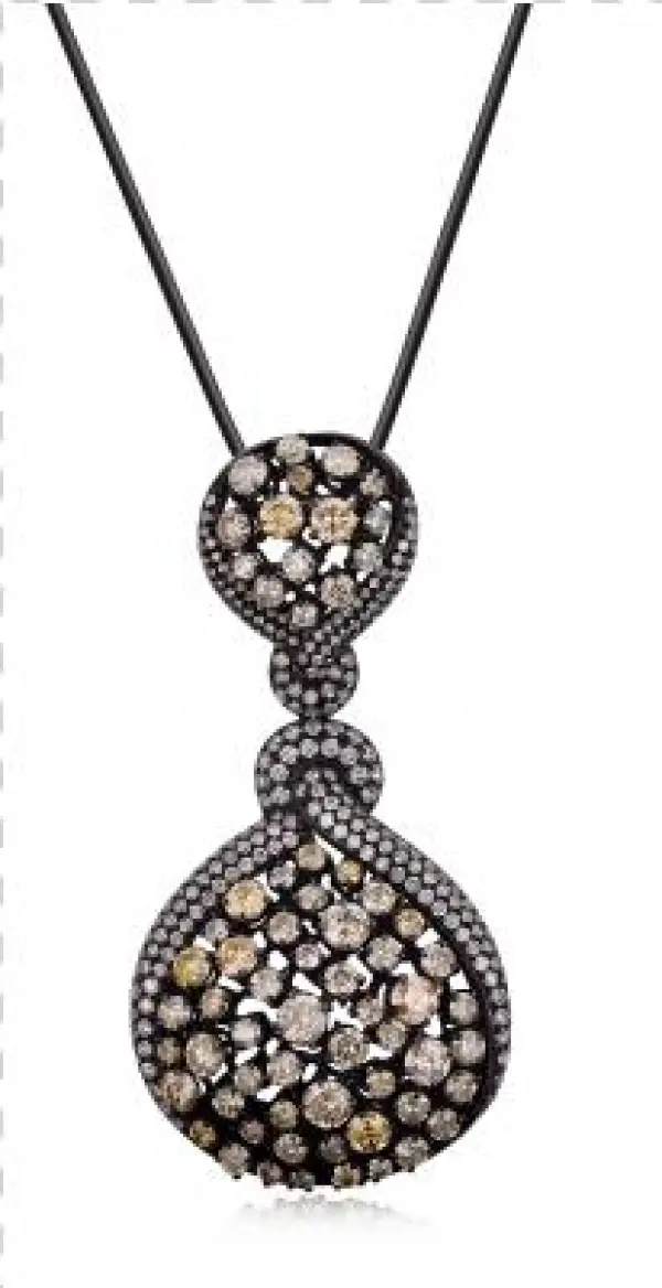 Vera Claw Diamond Pendant 18k Black Gold - Vera