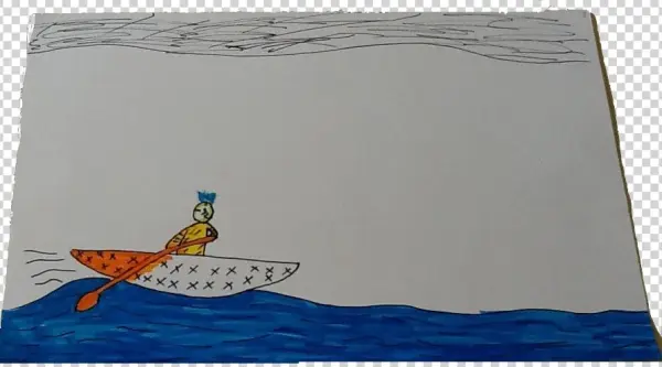 A Few Minutes Later Hiawatha Saw A Boat Of White Stone - Illustration