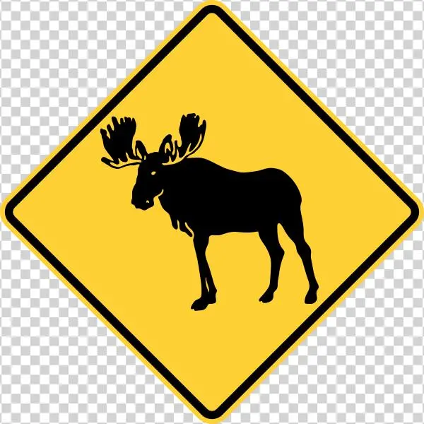Filemutcd W1121svg Wikimedia Commons - Moose Sign Png