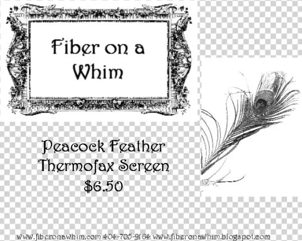 Peacock Feather Ready To Print Thermofax Screen - Illustration