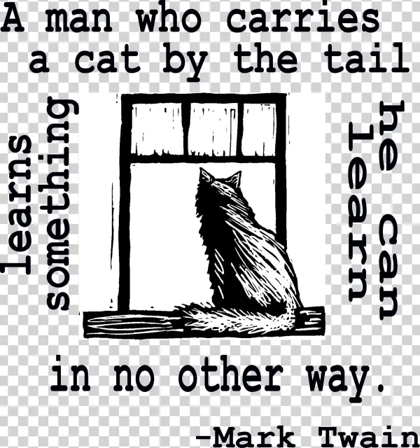 A Man Who Carries A Cat By The Tail Svg Clip Arts