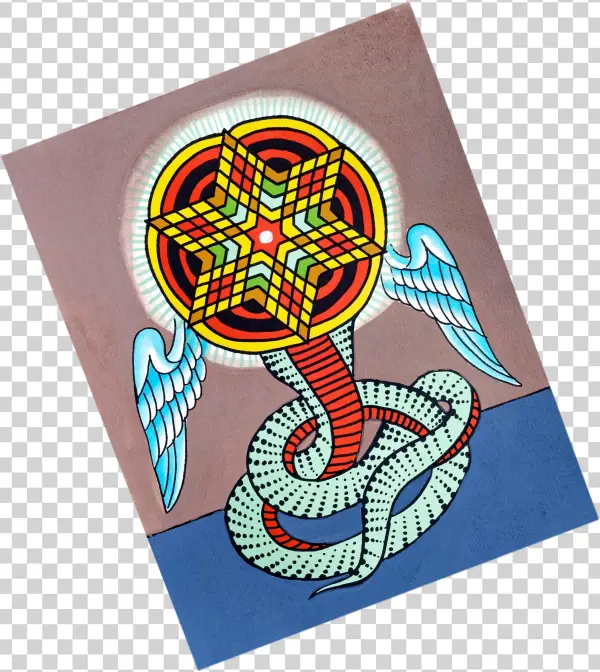 Hand-embellished Purusha And Prakriti Letterpress Print