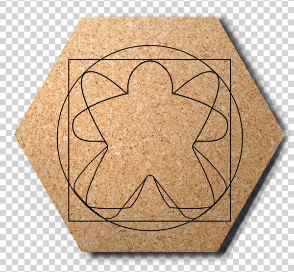 Set Of 7 Cork Pads “meeple Da Vinci” - Cork Board Journal [book]