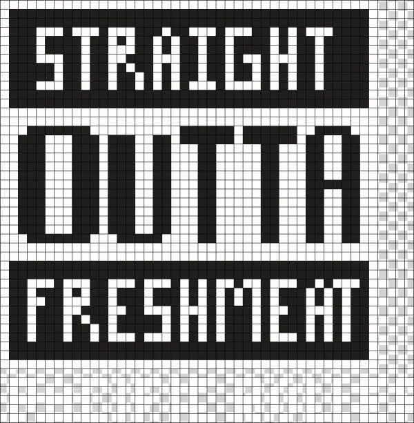 Straight Outta Freshmeat Perler Bead Pattern / Bead - T-shirt