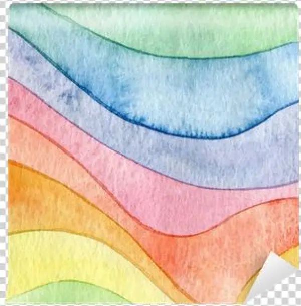 Abstract Wave Watercolor Painted Background Wall Mural - Give Me Bag Generic Colouful Waterproof Luggage Cover