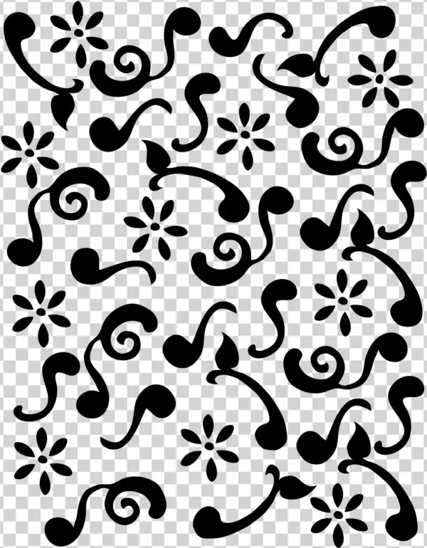 Folk Music Stencil - Stencil Png