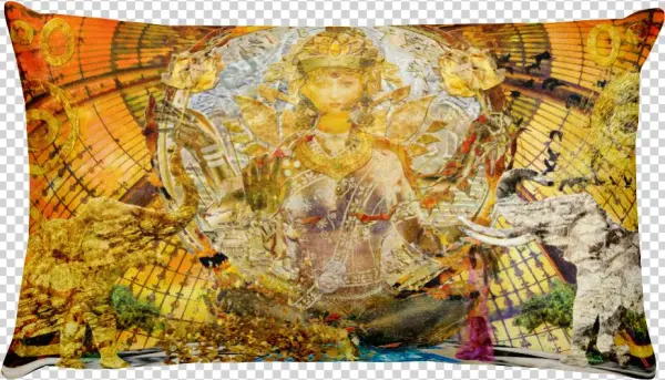 Lakshmi Goddess Art Pillow - Cushion