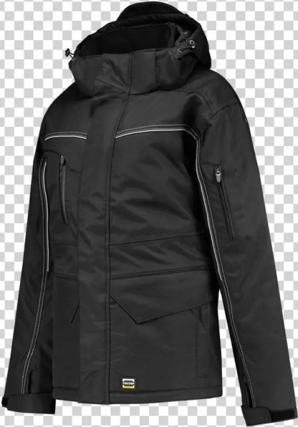 Midi Canvas Parka // 402007blackl - Jacket