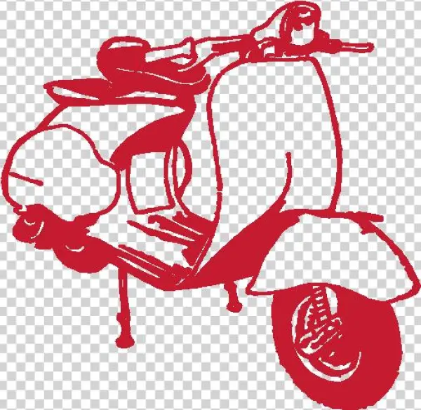 Mod Scooter Vespa Png - Scooter