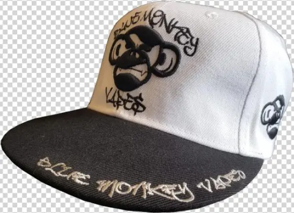 White Cap By Blue Monkey Vapes - Baseball Cap