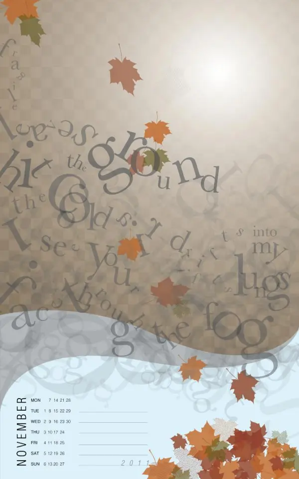 Calendar Design - Autumn