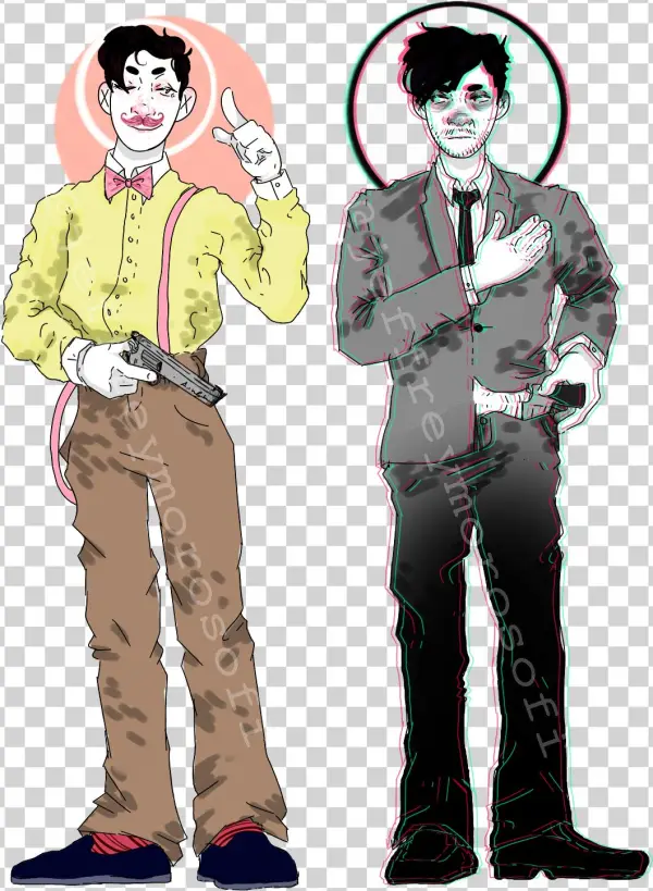 Darkiplier Wilford Warfstache Markiplier Markiplier - Darkiplier And Wilford Warfstache