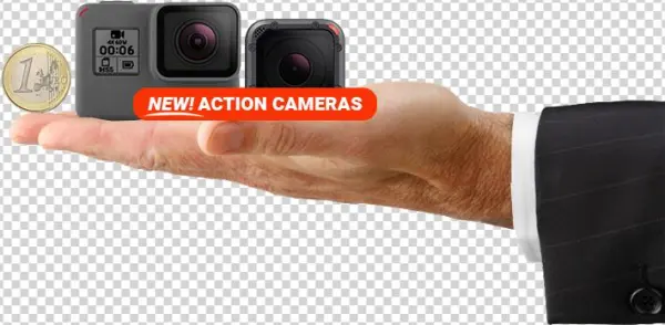 Digital Camera Size Compared To Coin - Gopro Hero 6 Black Camera Bundle