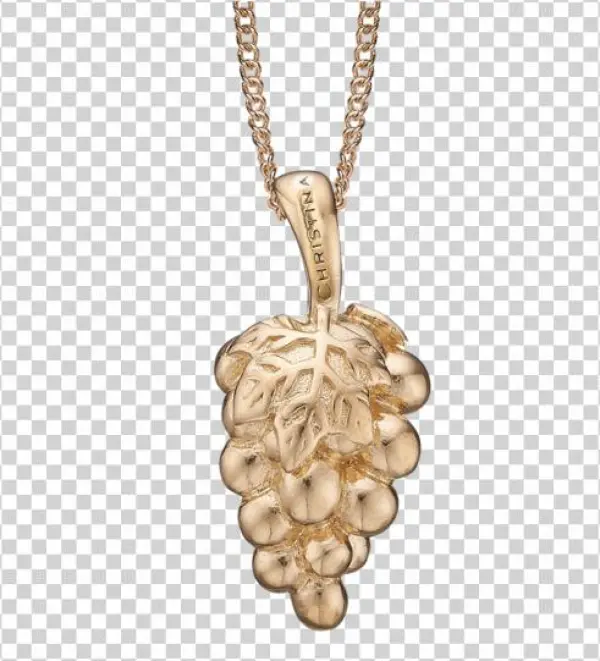 Grape, Gold Plated Silver Pendant With 40 15cm Chain - Christina Hanger 680-g05-55