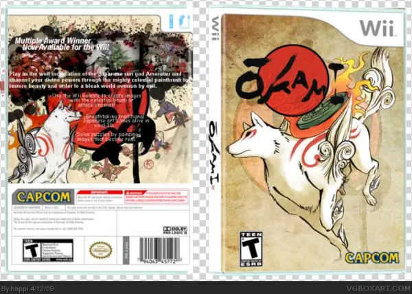 Okami Box Art Cover - Okami Wall Scroll - Amaterasu