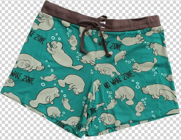 Pajama Boxer Shorts No Wake Zone - Manatee Shorts