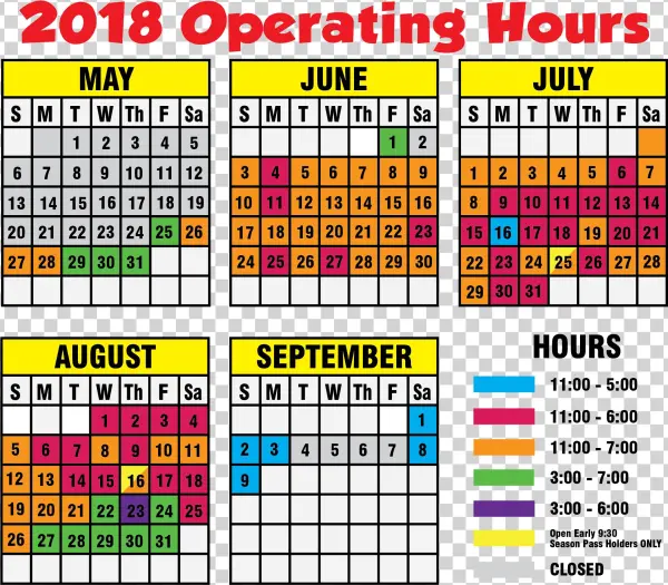 *park Hours Are Subject To Change Without Notice - Graphic Design