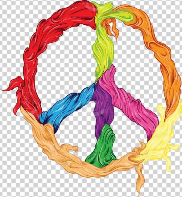 Peace Sign In Color - Illustration