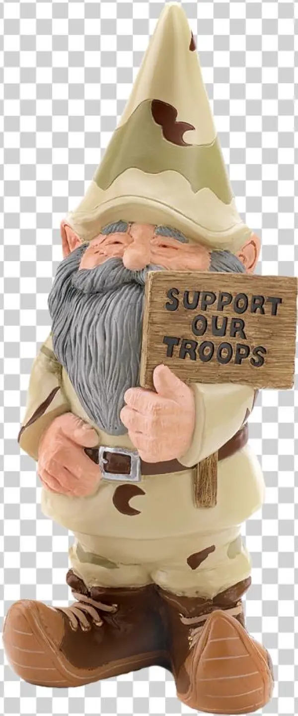 Support Our Troops Gnome