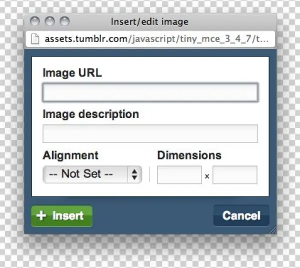 Tumblr Image Uploader - Window Text Posts