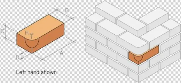 3 Single Bullnose Stop - Brick