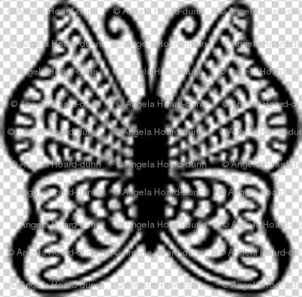 Black And White Butterfly Miniature - Papilio Machaon