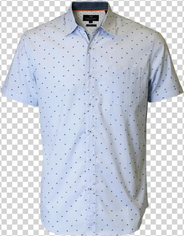 Blue Pinstripe Short Sleeve Shirt - Active Shirt