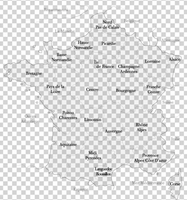 Click One Or More Geographical Areas - Map