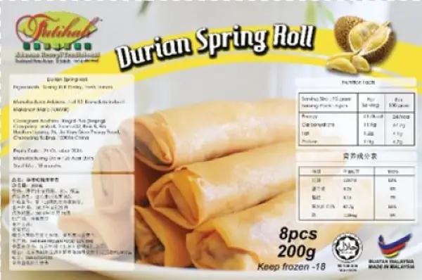 Fatihah Durian Spring Roll - Halal Jakim
