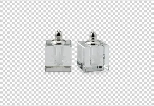 Fleur De Lis Crystal Salt And Pepper Shakers - Mignon Faget Fleur De Lis Crystal Salt